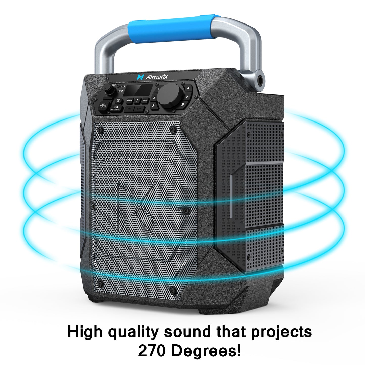 High Quality sound that projects 270 degrees